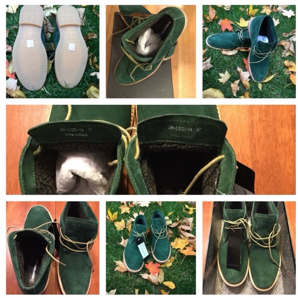 Green Suede Chukka Boots